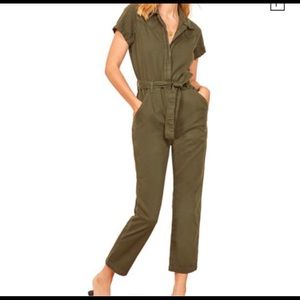 REFORMATION Kenny Boiler Jumpsuit in Army …